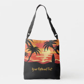 Tropical Sunset sacs de plage de texte personnalis (Dos)