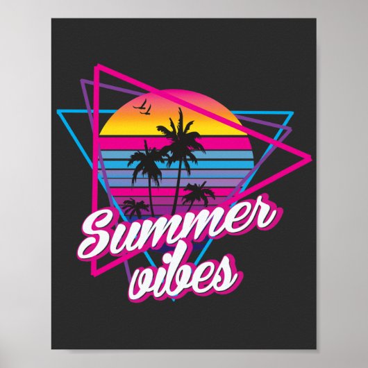 Tropical Sunset Summer Vibes Poster (Voorkant)