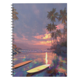 Tropical Sunset Surf Dream Notitieboek