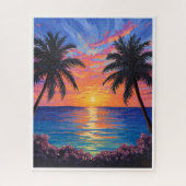 Tropical Sunset – Vibrant Ocean Puzzle (Vertical)
