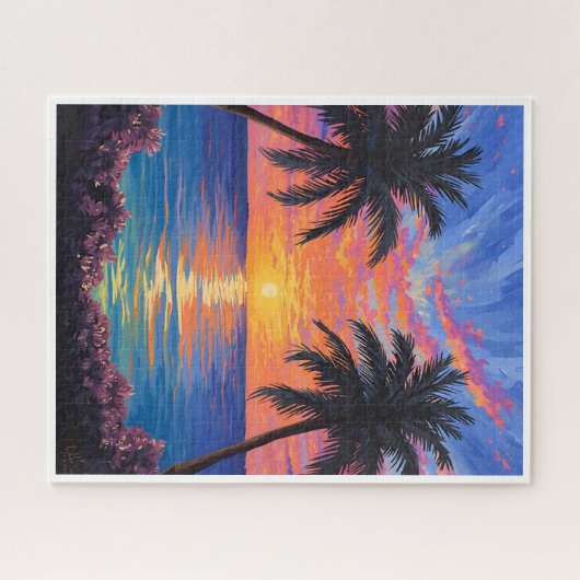 Tropical Sunset – Vibrant Ocean Puzzle (Horizontal)