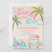 Tropical Surf Birthday Invitation (Devant)