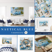 Tropical Surfboard Coastal Wall Art Print