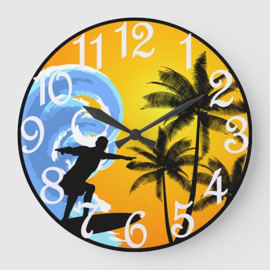 Tropical Surfer  Grote Klok (Voorkant)