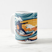 Tropical Surfer Koffiemok (Voorkant links)