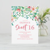 Tropical Sweet 16 Aloha Luau Invitation Anniversai (Debout devant)