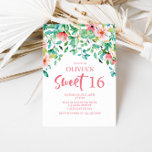 Tropical Sweet 16 Aloha Luau Invitation Anniversai<br><div class="desc">graphisme par DeniseAnneGraphics.etsy.com Aloha Sweet 16 Anniversaire. Beau invitation de 16ème anniversaire à fleurs tropicales.</div>