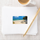 Tropical Tahiti Sandy Island Beach Etiket (Insitu)