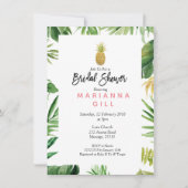 Tropical Theme Ananas nuptiale Invitation (Devant)