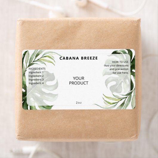 Tropical Thème Dropper Bottle Étiquettes (En situation)