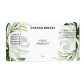 Tropical Thème Dropper Bottle Étiquettes (Devant)