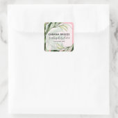 Tropical Thème Pink Étiquettes de produits (Sac)