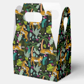 Tropical Tiger Black Botanical Oerwoud Safari Cats Bedankdoosjes (Geopend)