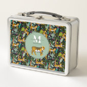 Tropical Tiger Black Botanical Oerwoud Safari Kind (Voorkant)