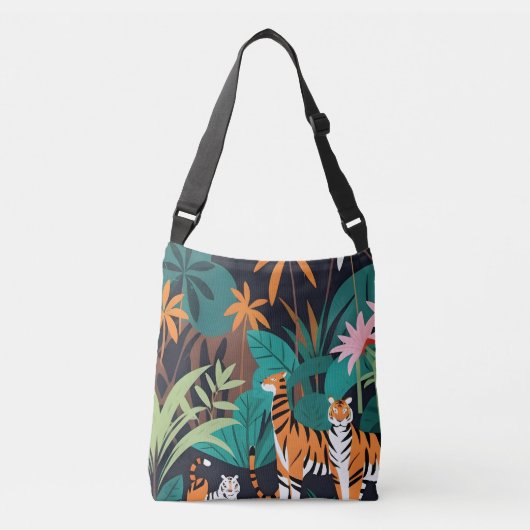 Tropical Tiger Trio Crossbody Tas (Voorkant)