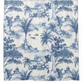 Tropical Toile de Jouy Douchegordijn (Voorkant)