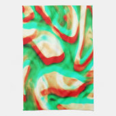 Tropical Tones Waves Abstract Art Kitchen Towel Theedoek (Verticaal)