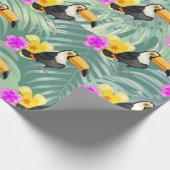 Tropical Toucan Design Wrapping Paper Roll Cadeaupapier (Hoek)