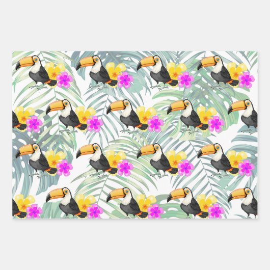 Tropical Toucan Design Wrapping Paper Sets (Voorkant 3)