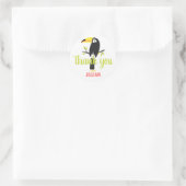 Tropical Toucan gepersonaliseerd dank u Ronde Sticker (Tas)