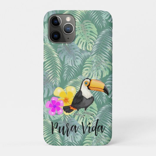 Tropical Toucan Pura Vida Design Smartphone Coque (Dos)