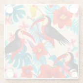 Tropical Toucan vogelglas onderzetters (Achterkant)