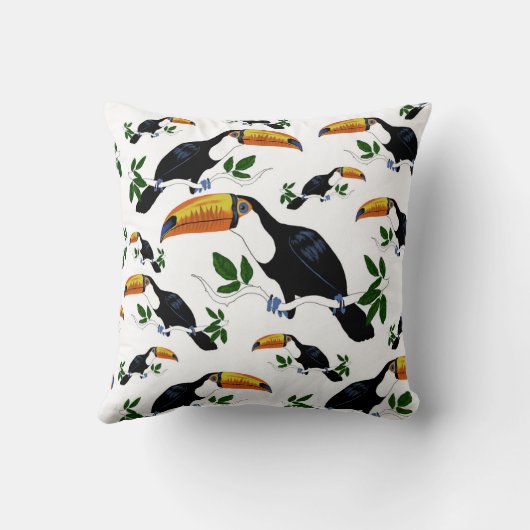 Tropical Toucans Pattern Sierkussen (Achterkant)