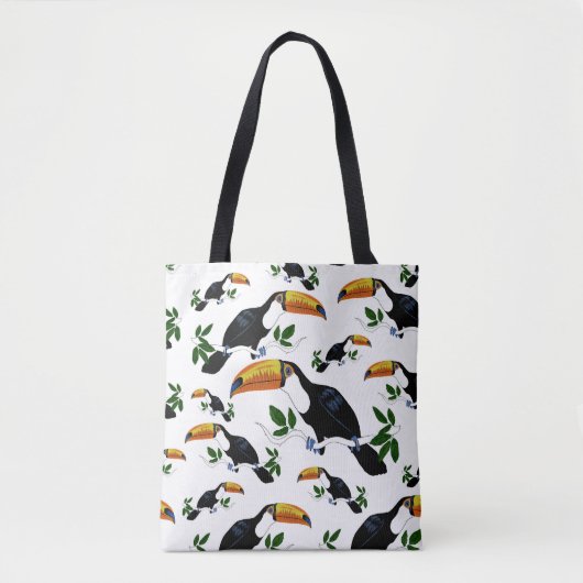 Tropical Toucans Pattern - Speels Oerwoud Ontwerp Draagtas (Voorkant)