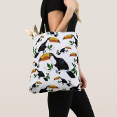 Tropical Toucans Pattern - Speels Oerwoud Ontwerp Draagtas (Dichtbij)