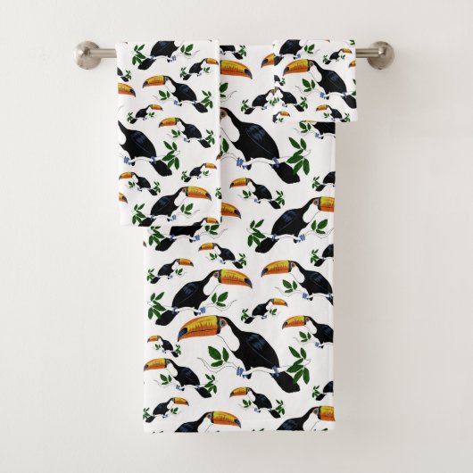 Tropical Toucans - Playful Jungle Bad Handdoek (Insitu)