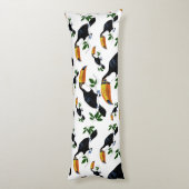 Tropical Toucans - Playful Jungle Lichaamskussen (Achterkant (Verticaal))