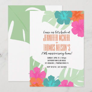 tropical tout MARIAGE ANNIVERSAIRE luau invitation