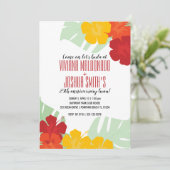tropical tout MARIAGE ANNIVERSAIRE luau invitation (Debout devant)