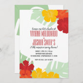 tropical tout MARIAGE ANNIVERSAIRE luau invitation (Devant / Derrière)