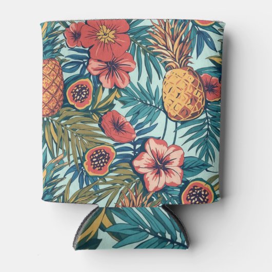 Tropical Trio | Pineapple, Papaya & Passionfruit  Blikjeskoeler (Voorkant)