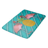 Tropical Turquoise Flamingo Badmat (Gekanteld)