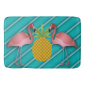 Tropical Turquoise Flamingo Badmat (Voorkant)