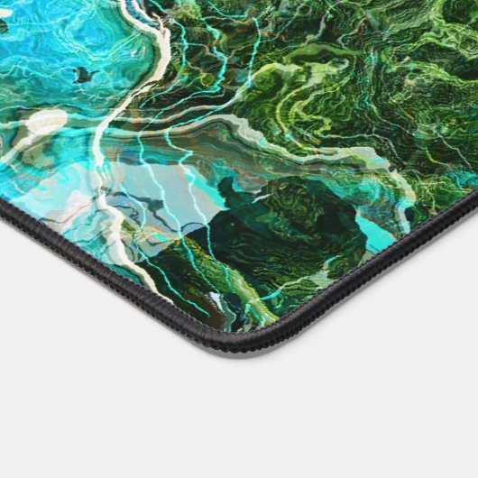 Tropical Turquoise Océan Bleu & algues Vert (Coin)