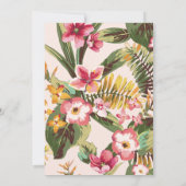 Tropical | Typographie Moderne Invitation 30ème An (Dos)