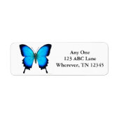 Tropical Ulysses Butterfly Label (Voorkant)