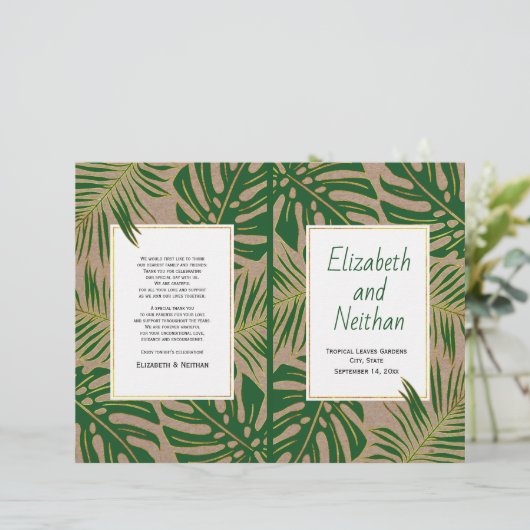 Tropical vert or rustique double programme de mari (Debout devant)