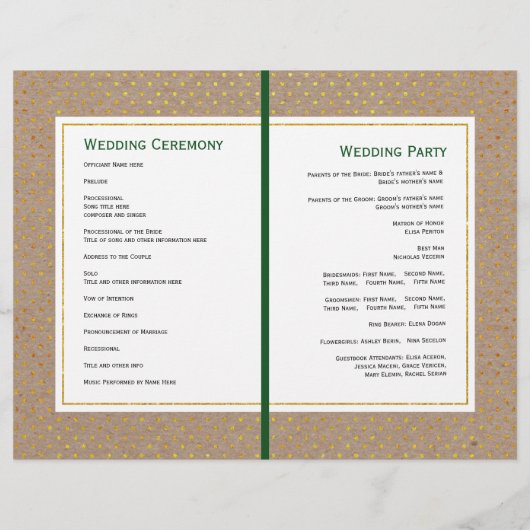 Tropical vert or rustique double programme de mari (Dos)