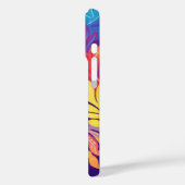 Tropical Vibes Colorful Leaf Pattern Phone Case (Achterkant / Links)