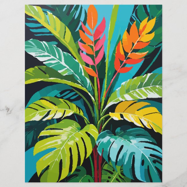 Tropical Vibes Scrapbook Papier (Voorkant)