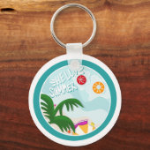 Tropical Vibes Sleutelhanger Hallo – zomer editie (Voorkant)