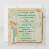 Tropical Vintage Golf Party Invitation (Devant)