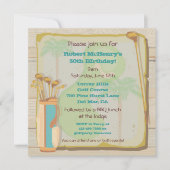 Tropical Vintage Golf Party Invitation (Devant)
