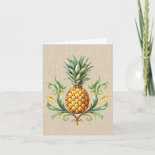 Tropical Vintage Yellow Pineapple (Devant)