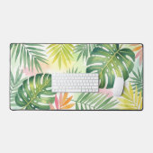 Tropical Watercolor Monstera Leaf Boho (Clavier et souris)