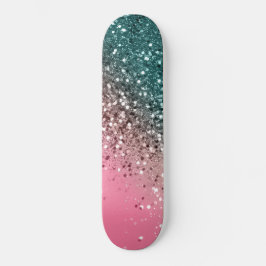 Tropical Watermelon Glitter Skateboard